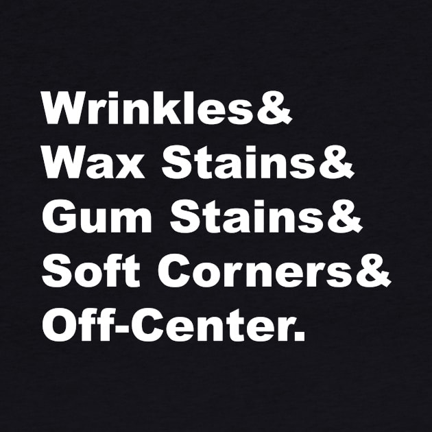 Wax Stains & Gum Stains - White Lettering by BlackBoxHobby